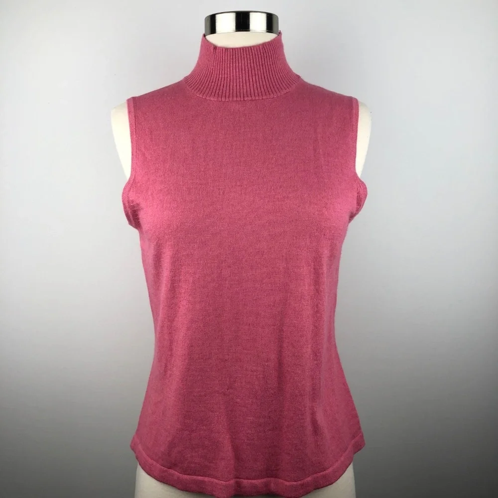 Grace Dane Lewis Knit Tank with Removable Faux Fur Collar Medium